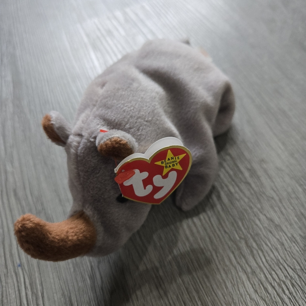 Rare Gray and Brown Plush Rhino NWT